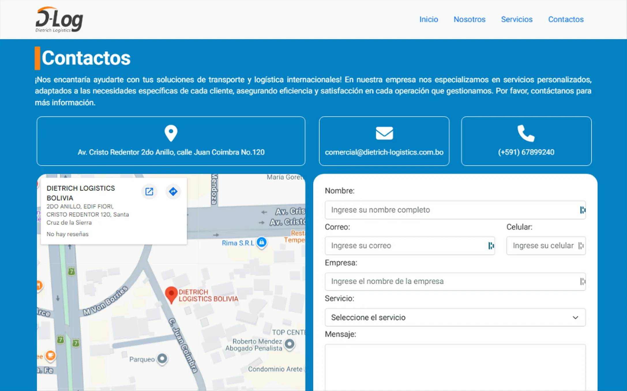 Contacto - Dietrich Logistics